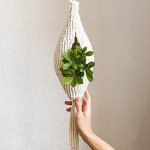 cocoon macrame plant hanger tutorial