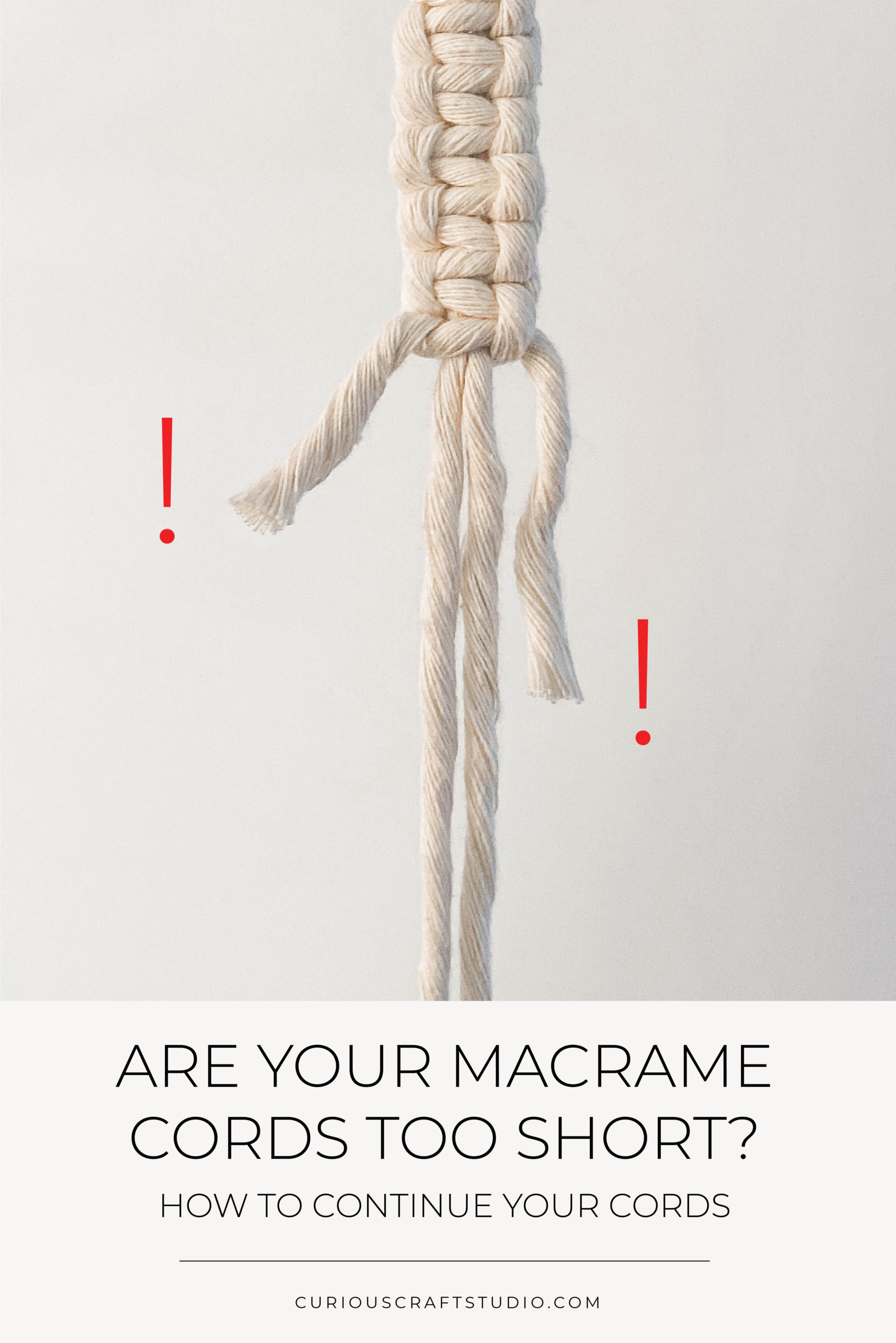 Macrame cord too short? How to continue your cord?